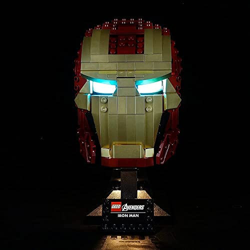 Kyglaring Led Light Kit for Super Heroes Iron Man Helmet - Compatible with Lego 76165 Building Set - Not Include The Lego Set