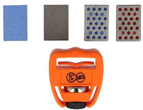 RiSki Kantenschleifer Set Edge Trick mit Feile, Aluoxydstein und 2 Diamantstein für die Ski und Snowboard Kante