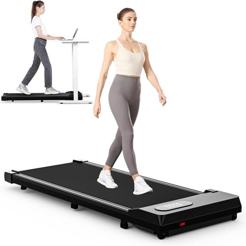 Tapis Roulant Elettrico Piehevole, 3 IN 1 Tapis Roulant Salvaspazio, Display LED, Design Salvaspazio per Casa e Ufficio, Nessuna Installazione Richiesta, 2.5HP, 130KG (Nero intenso)