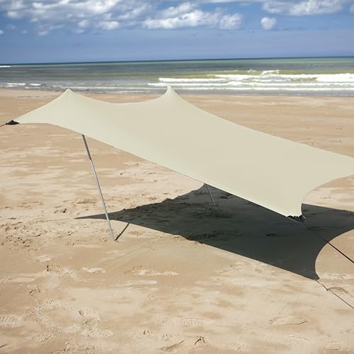 Meister Strandzelt - 210x210 cm - UVA/B-Schutz - LSF50+ - 2 bis 4 Personen - Mit Sandankern - Koffertauglich - Wasserabweisend - gelb / Beach Tent / Sonnenzelt / Sonnensegel / Strandmuschel / 6819510
