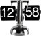 Cocoarm Digitale Flip-Down-Uhr, Retro-minimalistische Mechanische Auto-Flip-Uhr, Schreibtischuhr mit Großen Zahlen, Edelstahl für Zuhause und Wohnzimmer (Black)