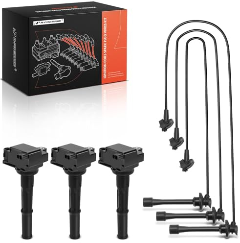 A-Premium 3 Ignition Coils with 3 Wire Compatible with Toyota Tacoma 1995-2004, Tundra 2000-2004, 4Runner 1996-2002, T100 1995-1998, 3.4L
