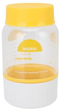 Butter Maker Glas mit Sieb, Buttershaker für hausgemachte Butter, Küchenzubehör mit Rezepten