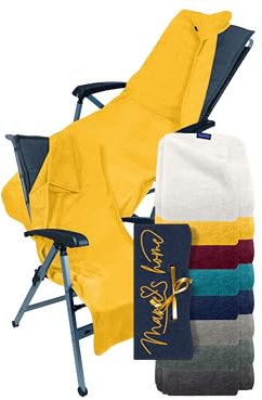 Marie´s Home Housse en tissu éponge pour chaise de jardin, chaise longue de jardin, 70 x 200 cm, pour chaise de camping, chaise pliante, sauna, chaise longue de plage, chaise longue de piscine, 70 x