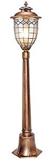 QUSYZD Farola de Exterior, farola de Exterior Retro, farola de Exterior, iluminación de Parque, farola de Piedra Tradicional, Pilar Nocturno, marrón, 90 cm,Brown-90cm
