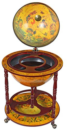 Design Toscano Replika einer italienischen Globusbar aus dem sechzehnten Jahrhundert, Maße: 56 x 56 x 98 cm 9.5 kg