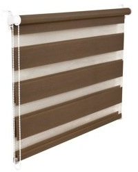 KS Handel 24 DOPPELROLLO DUOROLLO 80 cm BREIT 200 cm LANG Mocca BRAUN INKL. SEILZUG FENSTERROLLO KLEMMROLLO Jalousie
