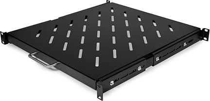 Mach Power AR-8SSB utdragbar hylla med 4-punkts fäste för 19 rack, 530 mm, Svart