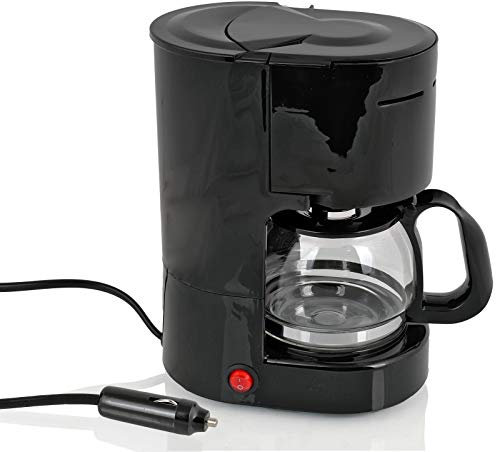 Ha ba Macchina da caffè 12 Volt, 170 W, 600 ml, 6 tazze, colore nero, per campeggio, auto, barca