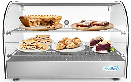 KoolMore 22 in. Commercial Two Shelves Countertop Food Warmer Display Case - 1.5 cu. ft. in Stainless-Steel (HDC-1.5C)