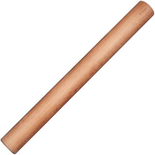 Etens Rolling Pin 18 Inch, Professional Dowel Wood Rolling Pins for Baking Pasta Pizza Pie and Cookie, Wooden Dough Roller Pin - Baking Supplies Tools (Straight Style, Large 1.75 Inch Diameter)