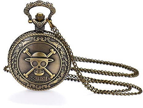 Vintage Taschenuhr für Herren, arabische Ziffern, Quarz Taschenuhr, Totenkopf Pattern Uhr mit Kette, weißes Zifferblatt für Geburtstag, Ehemann, Ehefrau, Freundin, Freund