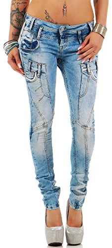Cipo & Baxx Damjeans byxor höftjeans skinny slim fit stretch, Kläder Dam, Blå – 31, 26W x 32L