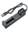 CAIONPLE Battery Charger USB 1 Slot Universal Quick Charging Rechargeable Battery Charger for 18650 26650 14500 16340 ABS