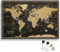 Generisch Personalisierbare Leinwand aus Weltkarte Motiv mit Rückwand-Pinnwand, perfekt für Reisende und als Wanddekoration im Wohnzimmer, Dekorative Wandbild, inkl. 100 Pins (Design 1, 120x80cm)