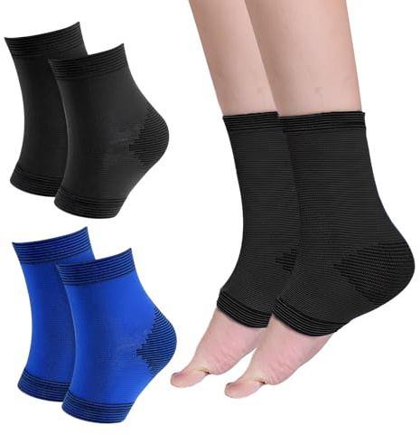 afhgdjr 2 Paires Chevillere de Chevillere enfant, Attelle Cheville,Chevillère Élastique, Pour Hommes et Femmes, pour le Jogging, la Course à Pied, la Gym, le Fitness