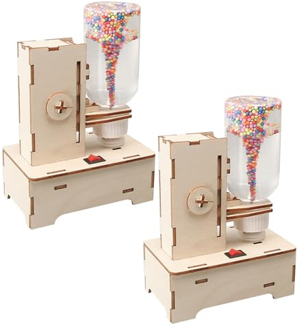 Warmhm Kit Scientifique Simulateur de Tornade pour Garçon et Filles 8-12 Ans, Kit Montessori Stem Éducatif 2 Pièces, Apprentissage Météo Interactif, Projet Scientifique Scolaire