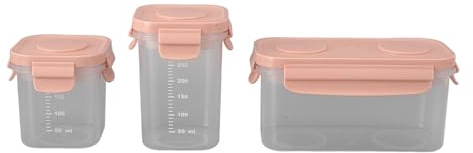 LMHHMIN 3 tarros de almacenamiento de alimentos para bebés con báscula, paquete de hielo extraíble, apilables, de grado alimenticio, recipientes de alimentos para bebés para purés (Rosada)