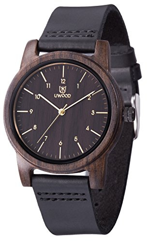 BIOSTON MUJUZE Relojes De Madera para Hombres Mujeres, Natural Movimiento de Cuarzo japonés con Correa Ajustable Artesanía Artesanal Madera Relojesa