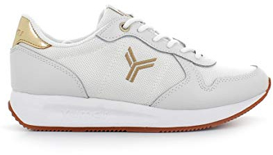 Yumas Zapatilla Sneaker Venus Blanco para Mujer con Cierre de Cordoneras. Talla 40