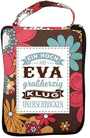 History & Heraldry Design Top Lady Tasche: Eva/Einkaufstasche, Strandtasche, Sporttasche, Blumenmuster/vielseitig, praktisch, personalisiert mit Name und Spruch