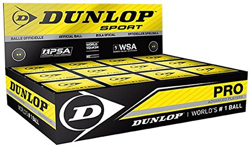 Dunlop Sports Pro XX High Altitude Squash Balls, Single Green Dot, Box of 12