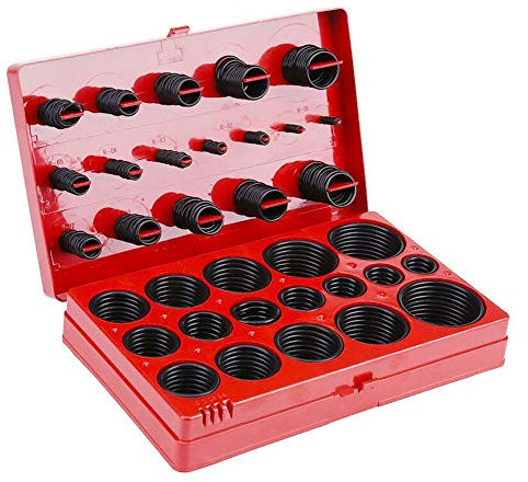 O-ring assortimento Kit 419 pezzi 32 Misure Assortite Gomma O-Ring Guarnizione di Tenuta O-ring in gomma Guarnizioni Set per Rubinetti Impianti Idraulici