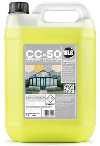 HLS Supplies 5L CC-50 Conservatory and UPVC Cleaner and Restorer - Conservatory Roof & Window Frame Wash