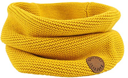 XIAOHAWANG de Punto Bufanda del Bebé Niños Bufandas de Invierno Para Bebé Niño Niña Bucle Clásico Bufanda, amarillo, Talla única