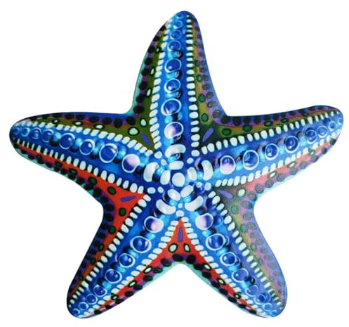 JAWSEU Décoration Murale Étoile De Mer En Fer, Décoration D'Art Mural en Métal Tenture Murale en Métal Créative Sculpture Marines Ornements Décoration Murale à Suspendre pour Maison Jardin Patio