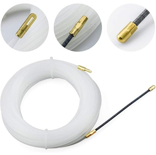 tensor de cables de poliamida de 3 mm de diámetro y 20 m de longitud en color blanco, ideal para sujeción y organización de cables.