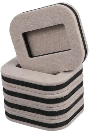 MAGICLULU 5 Pièces Tapis Antidérapants Feutre pour roulettes de Chaises Protection des Sols Fixation Stabilisation des Roues Tapis Slip