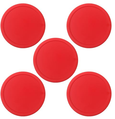 Geavonyg 5pcs Round Hockey Pucks Boule À Air Remplacement des Tables Lourdes pour Le Jeu D'équipement De Jeu