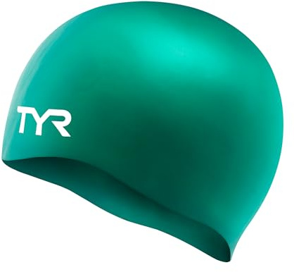 TYR Adult Wrinkle Free Silicone Swim Cap for Drag Reduction and Hair Protection