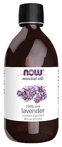 NOW Essential Oils, Lavender Oil, Steam Distilled, Undiluted, 16 fl. oz