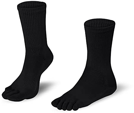 Knitido Dr. Foot Zehensocken Hallux Valgus zur Unterstützung und Korrektur bei Ballenzeh, Größe:39-42, Farbe:schwarz (001)