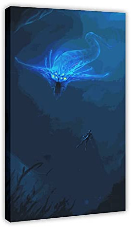 LINYUYI Subnautica 16 Leinwand-Poster, Wandkunst, Dekoration, Druck, Bild, Gemälde für Wohnzimmer, Schlafzimmer, Dekorationsrahmen: 30 x 45 cm