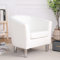 The Home Garden Store Camden Leather Tub Chair Armchair Dining Living Room Office Reception White