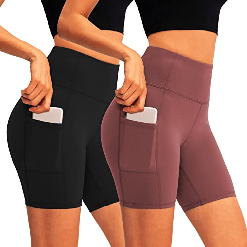 HomyComy Pantaloncini Sportivi Donna Yoga Palestra Pantaloni Corti Vita Alta Fitness Ciclismo Allenamento Jogging Shorts Leggings Corti Hotpants