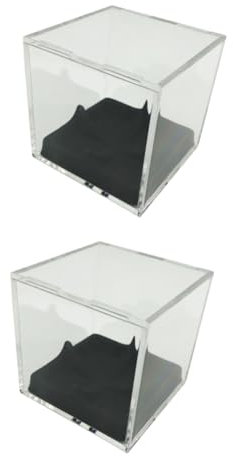 VANZACK 2stücke Baseball Vitrine Aus Transparente Aufbewahrungsbox Für Softball Stabile Halterung Mit Schwarzem Sockel Für Signierte Bälle Und Erinnerungsstücke Uv-geschützt Und