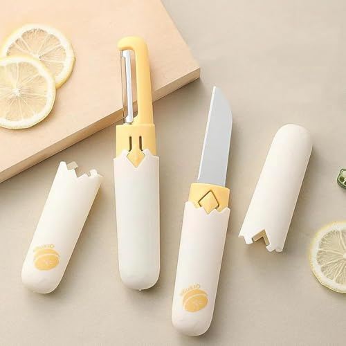 Double Headed Peeler, Both a Knife and a Peeler, Measuring 17.7 Centimeters, Safe to Carry and Versatile， Vegetable, Fruit, Tomato, Steak, Dishwasher Safe, Stainless Steel, Chef Kitchen Set
