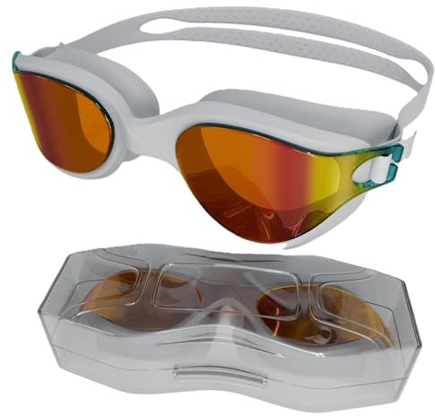 Vestigia Lunettes de natation pour homme antibuée unisexes lunettes de natation adultes polarisées protection UV lunettes de natation homme lunettes de plongée adulte lunettes de plongée anti-fuite