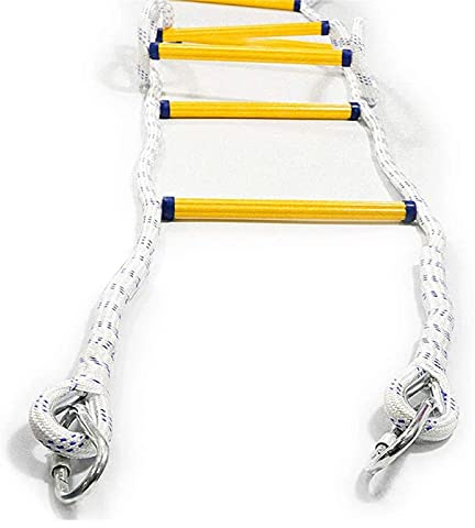 Escalera de Incendios portátil - Escalera de Cuerda de Seguridad ignífuga para niños y Adultos, Capacidad de Peso de 420 kg, Reutilizable y Suave, Ideal para Ventanas y Balcones, Escalada de