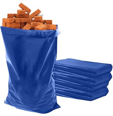 RelianceUK 30 Pack Extra Strong Blue Rubble Sacks – 80L Heavy Duty Refuse Bag, Builders Bags 30KG+ Load – Durable Rubble Bags for Building, Garden & DIY Waste (Blue, 30 Count)