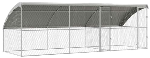 vidaXL Refugio para Perros 3 uds. Plateado 6 x 2 x 2 m