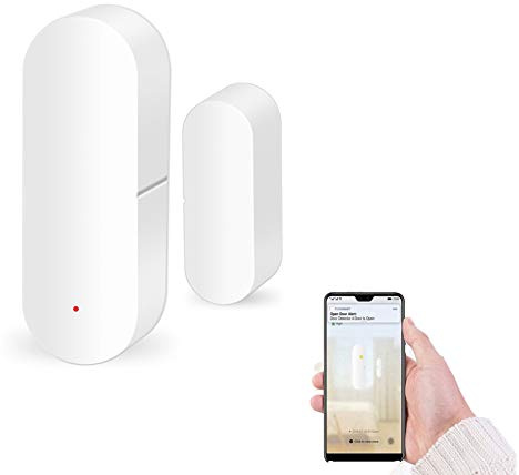 WiFi fönsterlarm dörrlarm, dörrfönster öppna/stängda sensordetektorer röststyrning fönstergivare trådlöst hem säkerhet larmsystem säkerhetsteknik