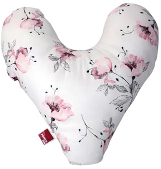 POWER INN bröstkudde hopp ca 32 x 34 cm | Hjärtkudde som smärtlindring efter mastektomi | mjuk underarm eller armkudde | 100 % bomull (ljusblå – bokstäver)
