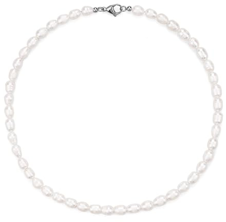 COAI Pärlhalsband för kvinnor pärlhalsband pärlhalsband för kvinnor män, Sötvattenspärla, Sötvattenspärla
