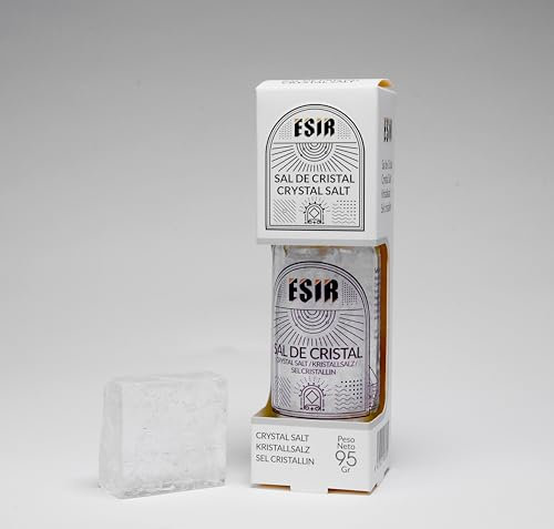 Sel cristallin Esir - Gros sel 100% naturel et non transformé pour assaisonner et affiner - Enrichissez vos plats sans additifs - Sel gemme des mines - 95 g