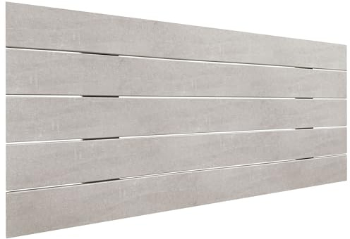 DHOME Sänggavel i Återvunnet MDF-Trä Horisontell Pallstil Pallbädd Inkluderar Beslag (105x46 Palet 5, Grått Tribal Mönster)